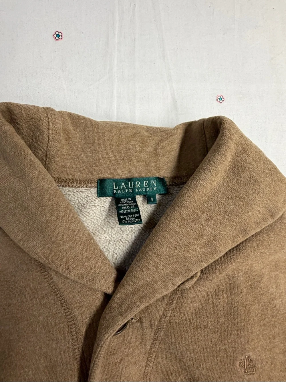 Ralph Lauren Men's Shawl Collar Button-Up Jacket - Camel Brown